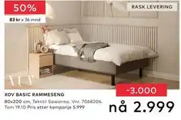 Skeidar XOV BASIC RAMMESENG, NOK 3000 tilbud