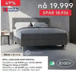 Skeidar OPAL JUBILEUM KONTINENTAL tilbud
