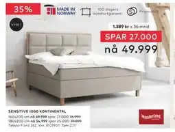 Skeidar SENSITIVE 1000 KONTINENTAL tilbud