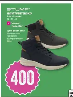 Sport Outlet Ento vintersko, NOK 400 tilbud