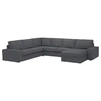 IKEA Kivik Hjørnesofa, 5-seters med sjeselong, Gunnared mellomgrå tilbud