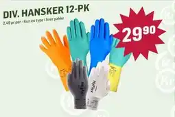 Holdbart DIV. HANSKER 12-pk, NOK 29.9 tilbud