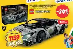Extra Leker LEGO TECHNIC SUPERSPORTSBILEN LAMBORGHINI REVUELTO 42214, NOK 1159 tilbud