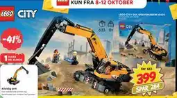 Extra Leker LEGO CITY GUL GRAVEMASKIN 60420, NOK 399 tilbud