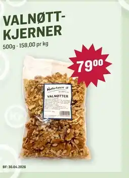 Holdbart VALNØTTKJERNER, NOK 79 tilbud