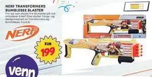 Extra Leker NERF TRANSFORMERS BUMBLEBEE BLASTER, NOK 199 tilbud