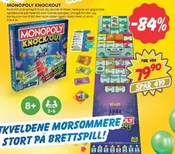 Extra Leker MONOPOLY KNOCKOUT, NOK 79.9 tilbud