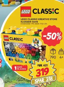 Extra Leker LEGO CLASSIC KREATIVE STORE KLOSSER 10698, NOK 319 tilbud