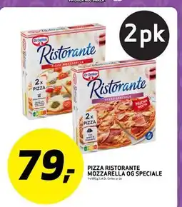 Bunnpris PIZZA RISTORANTE MOZZARELLA. OGSPECIALE, NOK 79 tilbud