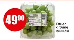 Spar Druer grønne, NOK 49.9 tilbud