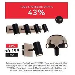 Skeidar Tube enkel spot tilbud