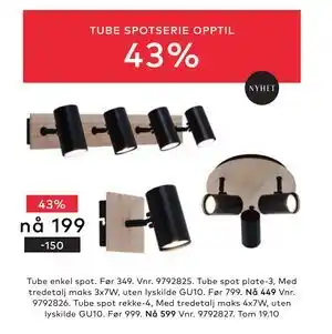 Skeidar Tube enkel spot tilbud