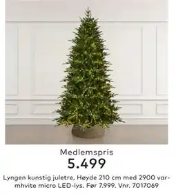 Skeidar Lyngen kunstig juletre,, Medlemspris tilbud