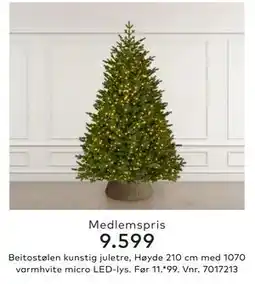 Skeidar Beitostølen kunstig juletre,, Medlemspris tilbud