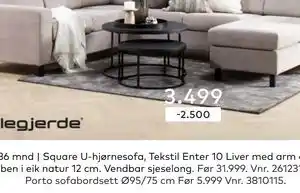 Skeidar Porto sofabordsett, NOK 3499 tilbud
