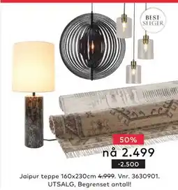 Skeidar Jaipur teppe, NOK 2499 tilbud