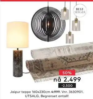 Skeidar Jaipur teppe, NOK 2499 tilbud