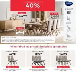 Skeidar Stressless Dining tilbud