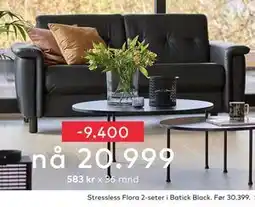 Skeidar Stressless Flora 2-seter, NOK 20999 tilbud