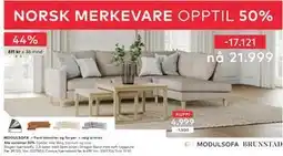 Skeidar Slogen hjørnesofa, NOK 21999 tilbud