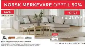 Skeidar Slogen hjørnesofa, NOK 21999 tilbud