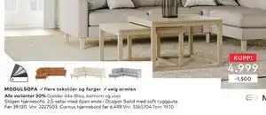 Skeidar Cornus hjørnebord, NOK 4999 tilbud