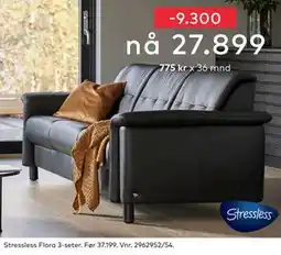 Skeidar Stressless Flora 3-seter, NOK 27899 tilbud
