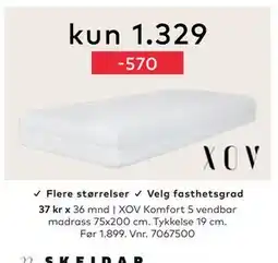 Skeidar XOV Komfort 5, NOK 1329 tilbud