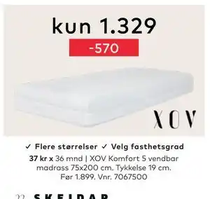 Skeidar XOV Komfort 5, NOK 1329 tilbud