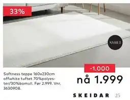 Skeidar Softness teppe, NOK 1999 tilbud