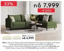 Skeidar Tempo 3-seter,, NOK 4999 tilbud