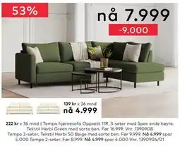 Skeidar Tempo 2-seter., NOK 4999 tilbud