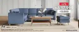 Skeidar Eden hjørnesofa, NOK 17999 tilbud