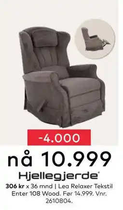Skeidar Lea Relaxer Tekstil, NOK 10999 tilbud