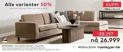Skeidar MODULSOFA ✓flere tekstiler og farger ✓velg armlen, NOK 26999 tilbud