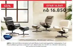 Skeidar Rome lenestol m/krakk, NOK 16850 tilbud