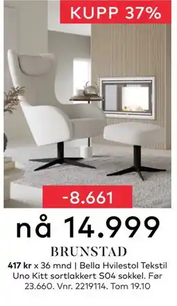 Skeidar Bella Hvilestol, NOK 14999 tilbud