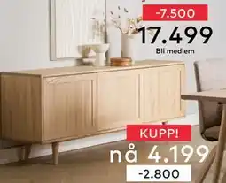 Skeidar Woodcraft skjenk, NOK 24999, Medlemspris tilbud