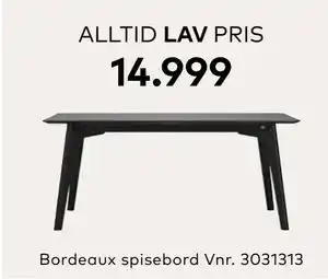 Skeidar Bordeaux spisebord, NOK 14999 tilbud