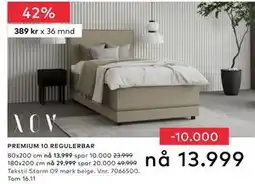 Skeidar PREMIUM 10 REGULERBAR, NOK 13999 tilbud