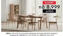 Skeidar A-Line plank spisebord,, NOK 8999 tilbud