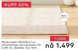 Skeidar Misato teppe, NOK 1499 tilbud