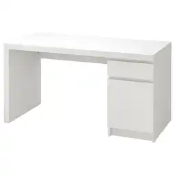 IKEA Malm Skrivebord, hvit, 140x65 cm tilbud
