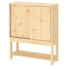 IKEA Ivar Hylle med skyvedører, furu, 80x30x97 cm tilbud