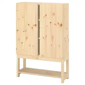 IKEA Ivar Hylle med skap, furu, 80x30x120 cm tilbud