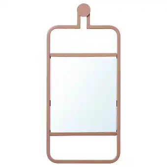 IKEA GranvÅg Speil, vegghengt/rosa, 22x48 cm tilbud