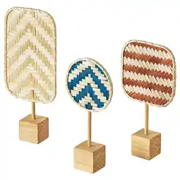 IKEA KalkkÄrr Dekorasjonssett, 3 stk., bambus/furu tilbud