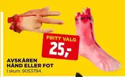 jem & fix AVSKÅREN HÅND ELLER FOT, NOK 25 tilbud