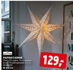 jem & fix PAPIRSTJERNE, NOK 129 tilbud