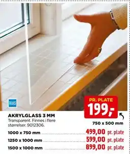 jem & fix AKRYLGLASS 3 MM tilbud